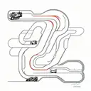 44 with the layout of the silverstone track from formula 1 tattoo design idea