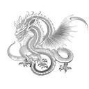 A traditional tattoo design incorporating a dragon, snake, horse, rooster, and rabbit in a vibrant arcade game setting tattoo design idea