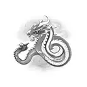 A traditional tattoo design incorporating a dragon, snake, horse, rooster, and rabbit in a vibrant arcade game setting tattoo design idea