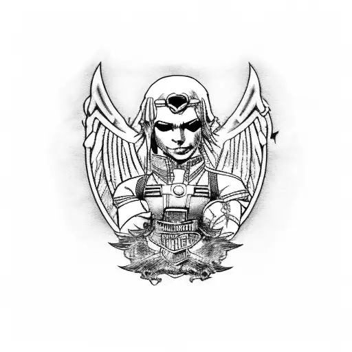 Harley Davidson motorcycle with a Final Fantasy 10 character riding it tattoo design idea