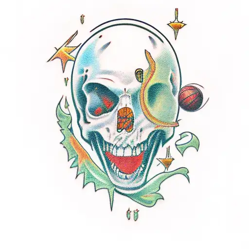 kiwi basketball tattoo design idea
