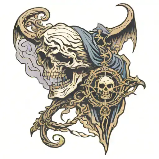 reaper death seal tattoo design idea