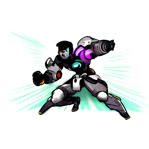  Overwatch and cyberpunk tattoo design idea