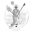 paddleboarding paddle  tattoo design idea
