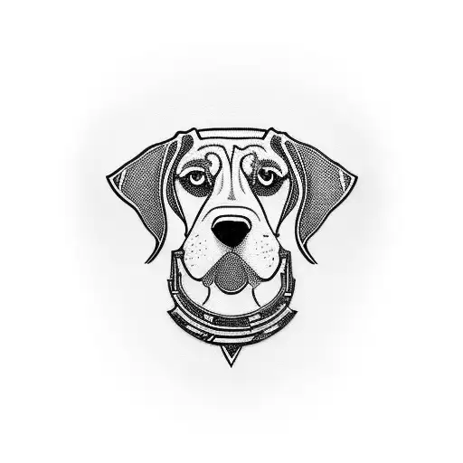LGM with a beagle  tattoo design idea