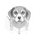 LGM with a beagle  tattoo design idea