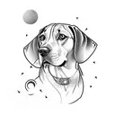 LGM with a beagle  tattoo design idea