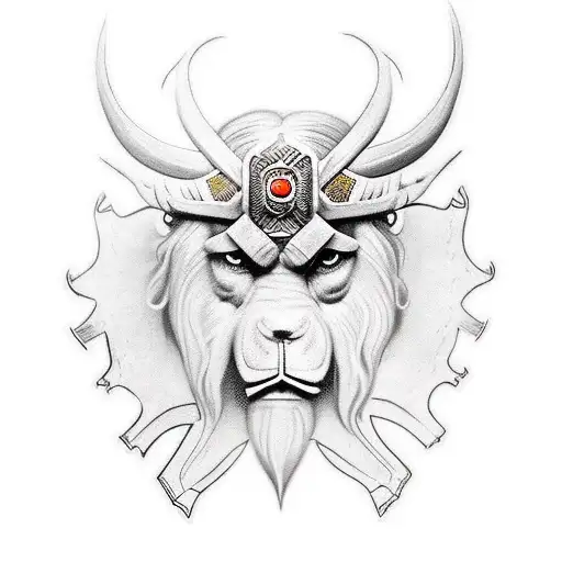 esqueleto guerrero vikingo  tattoo design idea