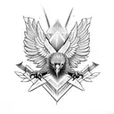 eagle harpy tattoo design idea