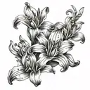 lilys for grandma who passed away tattoo design idea