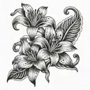 lilys for grandma who passed away tattoo design idea