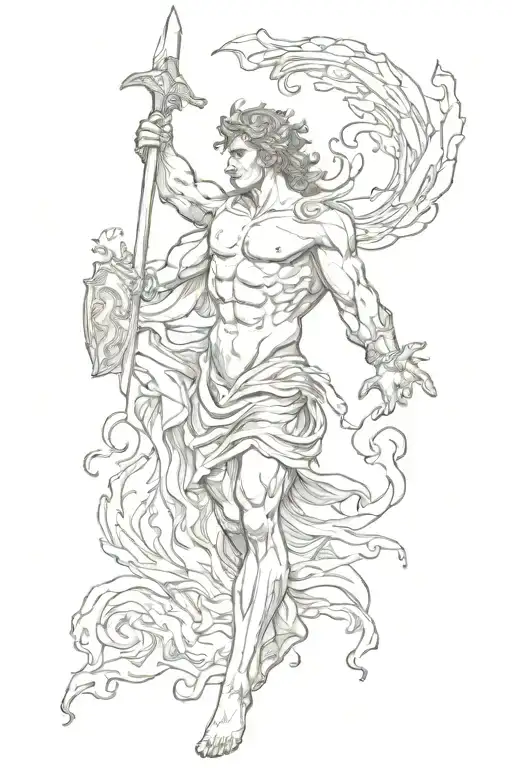 perseus greek mythology tattoo design idea