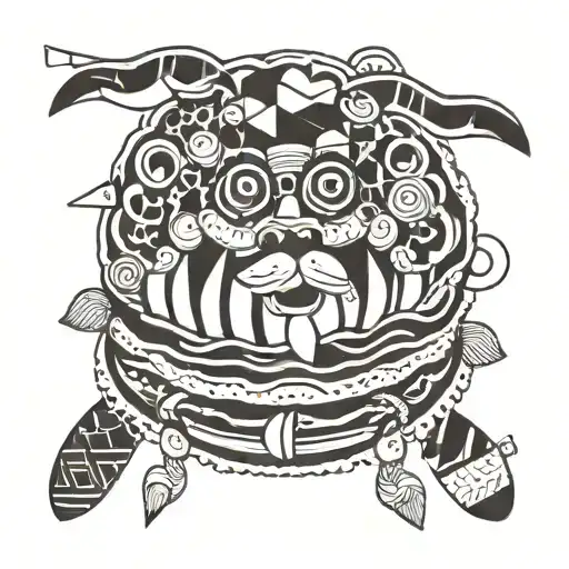 fluffy pancake momo tattoo design idea