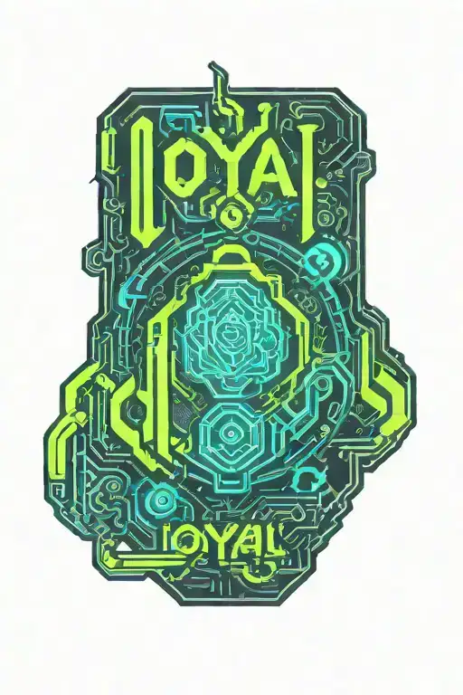 text "loyal" tattoo design idea