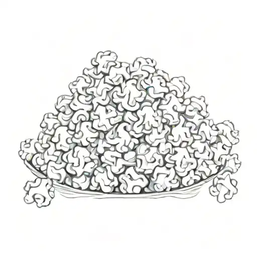 popcorn seed with face tattoo design idea