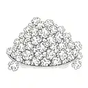 popcorn seed with face tattoo design idea