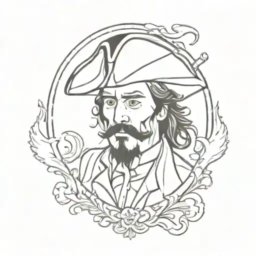 Pirates of Caribbean x Sherlock Holmes tattoo design idea