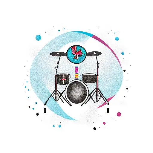 drum and bass tattoo design idea