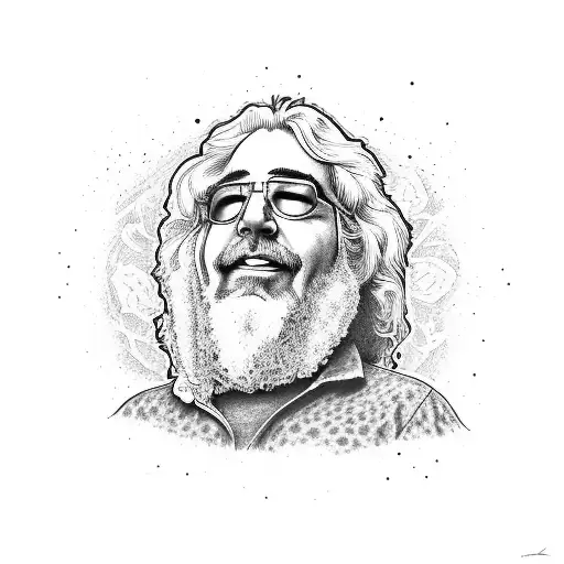 Jerry Garcia as a duck tattoo design idea