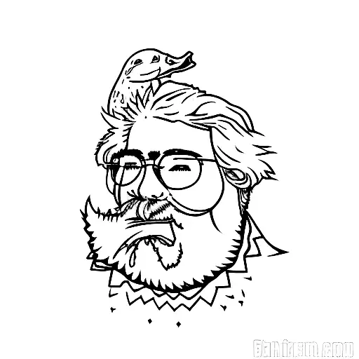 Jerry Garcia as a duck tattoo design idea