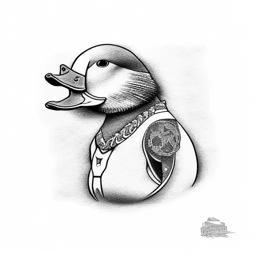 Jerry Garcia as a duck tattoo design idea