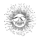 sunshine tattoo design idea