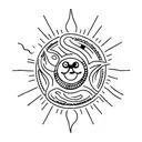 sunshine tattoo design idea