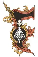 FOUr stoic virtue symbols: Courage, temperance, justice, and wisdom tattoo design idea