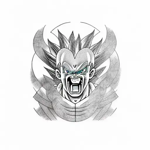 vegeta vikingo tattoo design idea