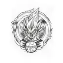 vegeta vikingo tattoo design idea