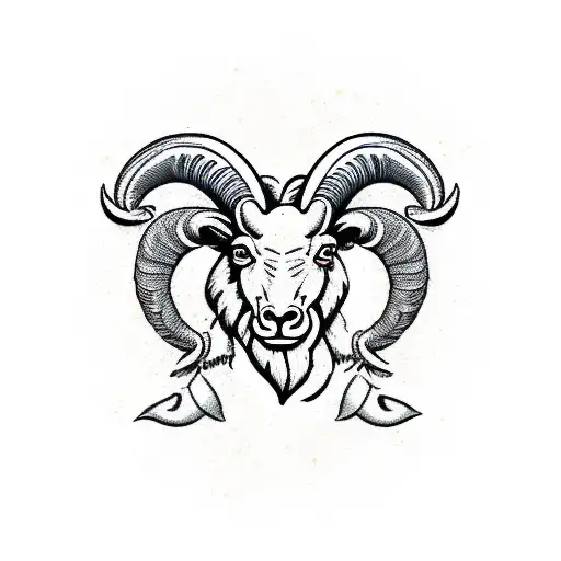 fire, ram, aries tattoo design idea