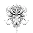 fire,ram,aries tattoo design idea