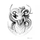 fire,ram,aries tattoo design idea