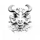 fire,ram,aries tattoo design idea