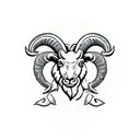 fire, ram, aries tattoo design idea