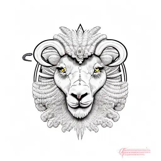 a Lamb which Is eaten by a serpent that becoms a lion tattoo design idea