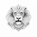 serpente eats Lamb and becomes a lion tattoo design idea