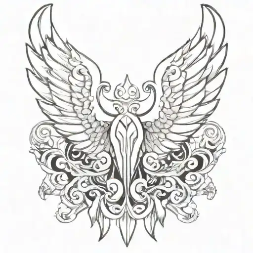 Valkyrie wing tattoo tattoo design idea