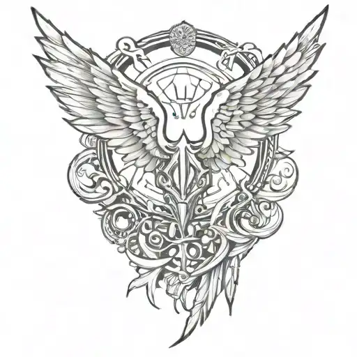 Valkyrie wing tattoo tattoo design idea