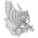 Valkyrie wing tattoo tattoo design idea