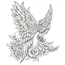 Valkyrie wing tattoo tattoo design idea