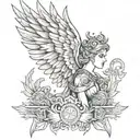 Valkyrie wing tattoo tattoo design idea