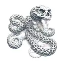 Snake skeleton tattoo design idea