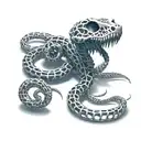 Snake skeleton tattoo design idea