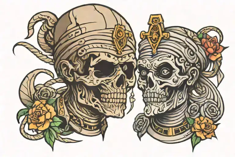 Mummy papa tattoo design idea