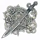 eowyn sword i am no man elvish tattoo design idea