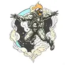 skydive freefall tattoo design idea