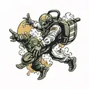 skydive freefall tattoo design idea