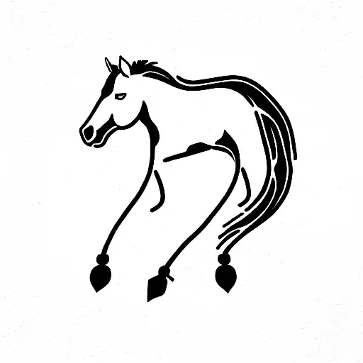 horse in typography  tattoo design idea