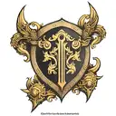 dark Viking shield tattoo design idea